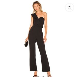 NWT Superdown Stefanie Black One Shoulder Jumpsuit